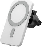 M&S Home 15w Wireless Fast Car Charger Compatible with MagSafe Devices for iPhone 12/13/14/15/SE/XS/XR/X/8/Plus, Car Phone Holder, Qi-Compatible, Air Vent Mount, 360°Rotation, USB C Cable Included