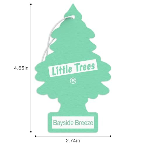 LITTLE TREES Car Air Freshener | Hanging Tree Provides Long Lasting Scent for Auto and Home | 24 Air Fresheners |Bayside Breeze