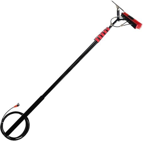 6M Window Cleaning Pole Kit for Solar Panels & Windows Water Fed Brush with 55cm Head Perfect for Photovoltaic Cleaning Lightweight &