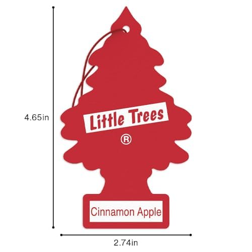 LITTLE TREES Car Air Freshener | Hanging Tree Provides Long Lasting Scent for Auto and Home | 24 Air Fresheners |Cinnamon Apple