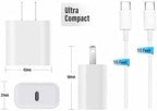 USB C iPad Fast Charger for iPad Pro 13/12.9/11 in 2025/2024/2022/2021/2020/2018,iPad Air 4th/5th Gen,Mini 6th/A17 Pro,iPad 10/A16,20W Wall Fast Charger Block with Extra Long 10FT USB C to C Cable