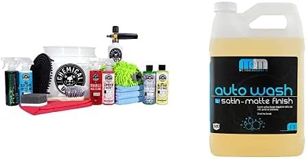 Chemical Guys CWS_995FC 16-Piece Arsenal Builder Carwash Kit, Foam Cannon, Bucket (6) 16 oz Car Care Cleaning Chemicals (Works w/Pressure Washers) with Meticulous Matte Car Wash Soap, 128 oz