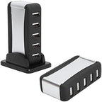 USB 7‑Port Hub Multi USB Port Expander Fast Data Transfer USB Splitter HighSpeed Extender with Power Supply 100‑240V for Laptop Desktop Computers Notebooks (US Plug)