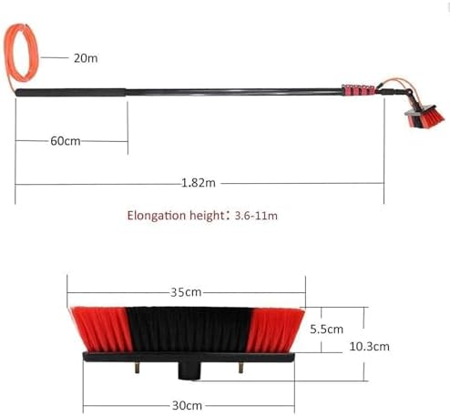 Teles Window Cleaning Pole with Hose Spray Kit – Ideal for Outdoor Solar Panel Cleaning & Maintenance, Extendable Reach for Effortless Cleaning