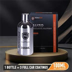 100ml Auto Light Ceramic Coating for Cars, High Shine Paint Protection, Easy to Apply, 1+ Year Durability, Car Coating Cleaner for 3 Small-Med Cars