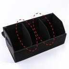 OLG Car Trunk Organizer 50L SUV Bin with (Magnetic Lid) (Faux Leather) (Collapsible Design) - (2 Dividers) (50kg Anti-Slip Hold) Waterproof Storage Box for Cars and Camping