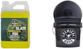 Chemical Guys CWS803BB Basic Car Wash & Bucket Bundle - Clean Slate Deep Surface Cleaning Car Wash Soap, 128 oz (1 Gallon), Citrus Scent + Heavy Duty Smoked Obsidian Black Detailing Bucket (2 Items)