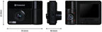 Transcend 64GB, Dual 2K+1080P Dash Cam Front and Rear Inside, 140 Wide-Angle, 2.4 Display, Built-in WiFi GPS,G-Sensor, Night Vision, Loop Recording, Parking Mode, ADAS, for Cars Taxi - TS-DP550B-64G
