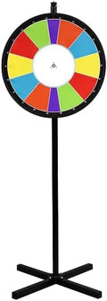 Carnival Color Floor Stand Dry Erase Prize Wheel – 24” Spinning Wheel Game, Vibrant 14 Sections, Durable Wood, Trade Show Raffle & Event – Made in USA