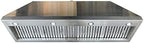 CHETTO C Range Hood 54 Inch Ultra Quiet, Powerful Suction 304 Stainless Steel Ducted Kitchen Vent Hood with 4-Speeds, Dishwasher Safe Baffle Fillters, 8" Top Vent (54 inch Stainless steel)