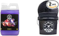 Chemical Guys CWS61964BB Basic Car Wash & Bucket Bundle - Black Light Foaming Car Wash Soap, 64 oz (.5 Gallon), Black Cherry Scent + Heavy Duty Smoked Obsidian Black Detailing Bucket (2 Items)