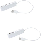 OSALADI 2pcs High- USB Hub Adapter for Laptop and Pc USB Extension Splitter Hot Support White Compatible Multiple Devices for Charging and Data Transfer