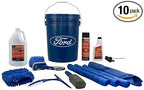 Ford Genuine OEM Exterior Cleaning Kit | Includes Exterior Cleaners, Cleaning Tools, Towels, and Bucket | 10 Pieces | MFPPCLEAN2