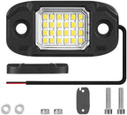 12Pods LED Rock Lights White 24led Chips Waterproof Neon Underglow Lighting Kit for Trucks SUV ATV Car