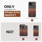 pitaka for iPhone 16 Pro Max Case Compatible with MagSafe, Thin & Light Case iPhone 16 Pro Max with a Caseless Feel, 1500D Aramid Fiber Woven [Tactile Woven-Sunset]