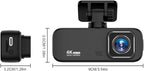 Dash Cam 4K Front, Ultra HD Dash Camera for Cars, 1.97''IPS Screen Mini Car Camera with APP Control, Built-in Wi-Fi & G-Sensor, 24H Parking Mode, Night Vision, WDR, Loop Recording, Support 256GB Max
