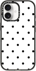 CASETiFY Impact iPhone 17 Case [Slim/Compatible with Magsafe / 8.2 ft. 4X Military Grade Drop Protection] - Classic Dottie - Blank Slate - Clear Black