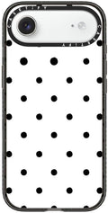 CASETiFY Impact iPhone Air Case [Slim/Compatible with Magsafe / 8.2 ft. 4X Military Grade Drop Protection] - Classic Dottie - Blank Slate - Clear Black
