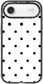 CASETiFY Impact iPhone Air Case [Slim/Compatible with Magsafe / 8.2 ft. 4X Military Grade Drop Protection] - Classic Dottie - Blank Slate - Clear Black
