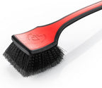 Detail Factory - Fender Well Brush - Ergonomic ProGrip Handle, Stiff Synthetic Bristles, Ergonomic Design, Clean Your Wheel Wells with Ease - Red