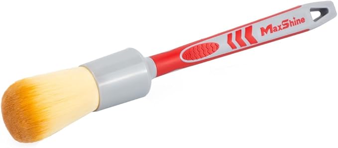 Maxshine Medium #12 Universal Ultra Soft Detailing Brush – Professional Brush for Interior, Exterior, Leather Seats, Engine Bay & Wheels – Premium Car Care Detailing Tool
