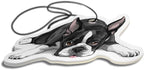 WIRESTER Hanging Air Freshener for Car, Home, Bathroom, Office, Decorative Charm Ornaments, Boston Terrier Dog Lying Down Looking Up