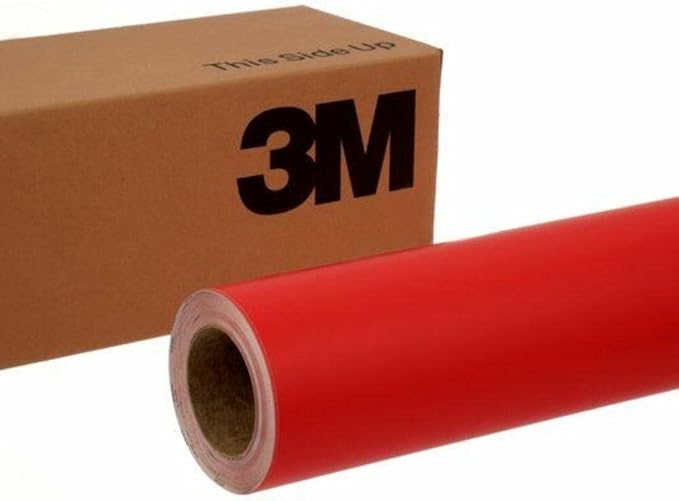 3M Car Wrap Roll 2080 Matte Red | M13 | (5ft x 1ft (5 Sq/ft)) | Automotive Vinyl Wrap for Cars - Car Interior Wrap & Exterior | w/Free Instawraps Pro Glove
