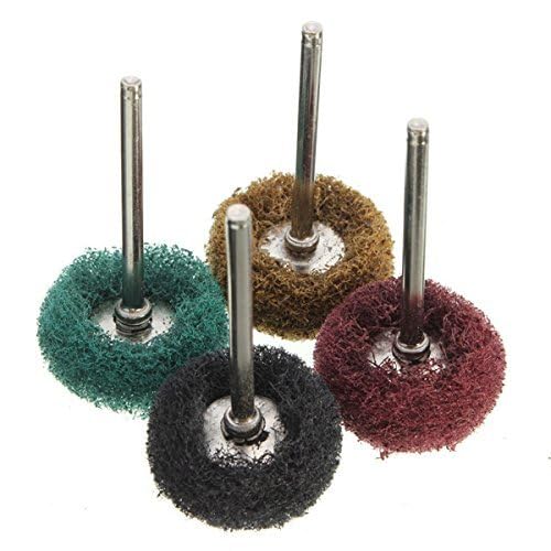 Rocaris 40 Pack 1 inch Abrasive Wheel Buffing Polishing Wheel Set for Rotary Tool - with 1/8" Shank (25mm)