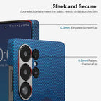 pitaka for S25 Ultra Case 6.9 Inch, Compatible with MagSafe, Slim & Light Samsung Galaxy S25 Ultra Case, 1500D Aramid Fiber Made [Tactile Woven Case - Over the Horizon]
