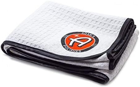 Adam's Polishes Great White Microfiber Drying Towel - Soft & Absorbent Towel That Wont Scratch or Swirl Delicate Surfaces - The Safe, Effortless Way to Dry Your Vehicle