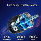 Car Vacuum Cleaner,Portable Cordless Handheld Vacuum Cleaner, 120W High Power, 5000PA Strong Suction, Wet & Dry Use, for House, Car, Office