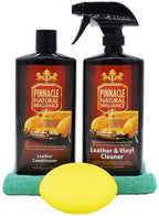 Pinnacle Natural Brilliance Leather Combo | Automotive Leather Conditioner & Vinyl Cleaner | Clean & Condition Combo Kit | 2-Piece Set | PIN-250340 | 2 x 16oz Bottles