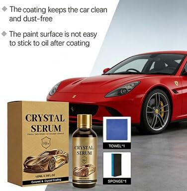 9H Graphene Ceramic Coating, Quick Effect Coating Agent for Car, Ceramic Coating for Cars, Ceramic Coating for Cars Boats RV's & Motorcycle Adds Extreme Gloss Depth Shine & Protection