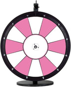 Dual and Triple Color Tabletop Dry Erase Prize Wheel – 30 Inch Desktop Spinning Wheel, Durable Wood, Balanced for Fair Odds, Trade Show Booth Raffle, Fundraiser, Baby Shower (Pink, 30")