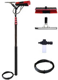 Telescopic Window Cleaning Brush Kit: 3.6-6M Extendable Water Fed Squeegee with Soap Dispenser Perfect for Home & Car Cleaning 35cm Brush Head for Streak-Free Shine