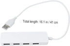 OSALADI 3pcs High- USB Hub Adapter Multi-Device USB Splitter for Laptops and Supports OTG White Play Design Compatible Car and Wall Chargers