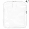 BORSALI TSA Approved Toiletry Bag - Clear Quart Size for 3-1-1 LIquids for Carry On Travel - Toiletries Organizer - Cosmetic Pouch with Zipper - Travel Accessories - White