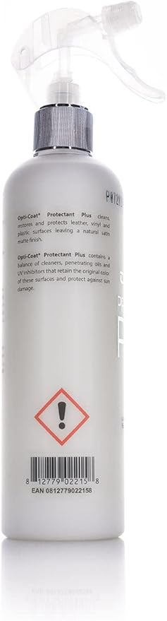 OPTI-COAT – Protectant Plus – Clean, Restore, & Protect Leather, Vinyl, & Plastic Surfaces; Natural Matte Finish; Contains a Balance of Cleaners, Penetrating Oils, & UV Inhibitors (16 Fl. Oz.)
