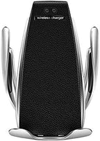 Automatic Clamping Cell Phone Mount Holder for Car Air Vent | Wireless & Fast Charging | Infrared Smart Sensors | Compatible with Qi Devices, iPhone 8/Samsung S6 or Later Models (Black, 10W)