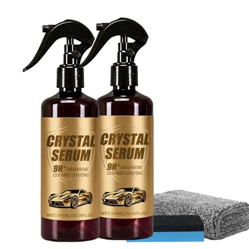PTZ Crystal Serum, 10.58 Fl Oz Graphene Ceramic Coating, Graphene Ceramic Coating For Cars, High Gloss Finish (2pcs)