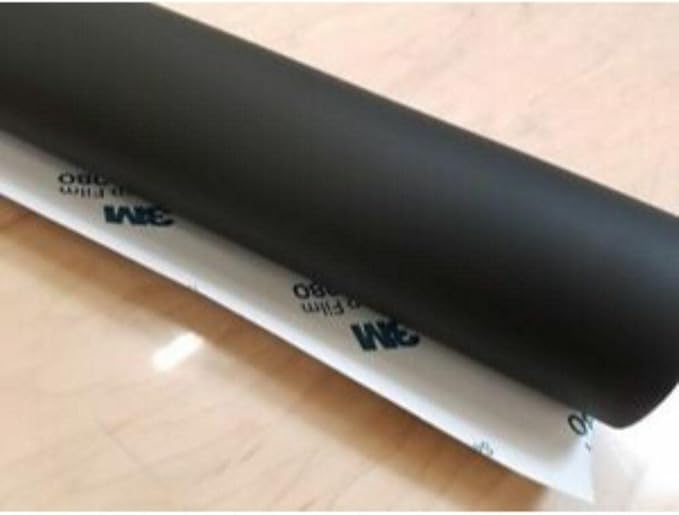 3M Car Wrap Roll 2080 Dead Matte Black | DM12 | (5ft x 8ft (40 Sq/ft)) | Automotive Vinyl Wrap for Cars - Car Interior Wrap & Exterior | w/Free Instawraps Pro Glove