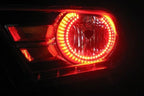 iJDMTOY 7-Color RGB LED Halo Ring Lighting Kit Compatible with 2005-2012 Ford Mustang Reflector Halogen Front Road Illuminating Light Retrofit w/Adjustable Setting