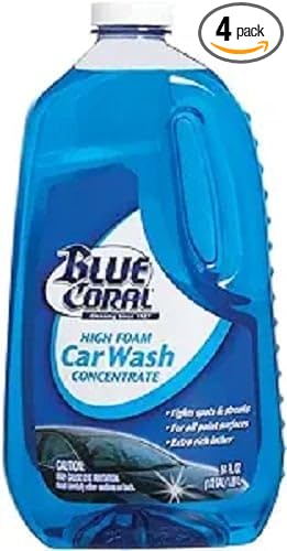Blue Coral WC107G High Foam Car Wash Concentrate, 64 oz. (4)