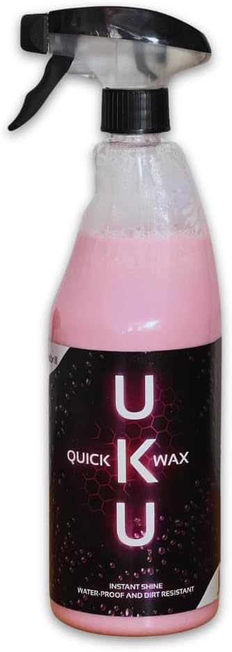 Uku Quick Wax – Instant High-Gloss Spray Car Wax, Easy Spray-On Wipe-Off Paint Sealant & Water Repellent – 25 fl oz