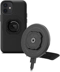 Quad Lock Adhesive Dashboard/Console Car Phone Holder Kit with MAG Wireless Charging Head V2 and MAG Phone Case for iPhone 12 Mini