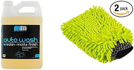 Chemical Guys CWS_995M Car Wash Starter Bundle - Meticulous Matte Car Wash Soap, 128 oz (1 Gallon), Fruity Bubble Gum Scent + Green Chenille Wash Mitt (2 Items) Works on Cars, Trucks, SUVs, RVs & More