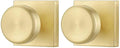 Brushed Gold Door Knobs Interior, Pismo Doorknobs with Square Rosette for Closet