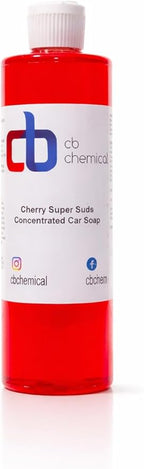 Cherry Suds Concentrated Car Wash Soap 16 oz | High-Lather Car Shampoo for Cars, Trucks, and RVs | Compatible with Foam Cannons and Guns | Gentle Vehicle Cleaning Formula