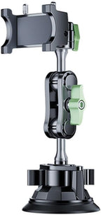 Suction Cup Phone Mount, Ultra-Stable Phone Holder for Vlog Shooting, 360 Rotation for Windshield, Roof Glass, Car Window, Fit for All Smartphones