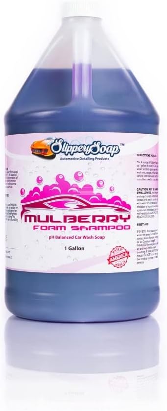 Mulberry Foam pH Balanced Shampoo, High Foaming, Easy Rinse, Scratch Free, Car Wash Soap, 1 Gallon